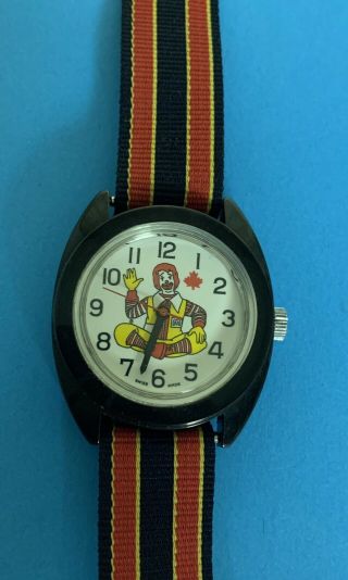 Mcdonald’s Canada Ronald Mcdonald Vintage Swiss Made Watch - Wind Up -