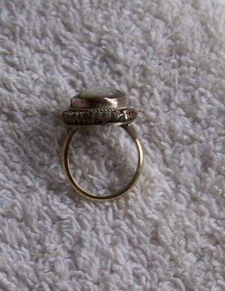 Vintage Cameo.  800 Sterling Silver Ring B.  S.  Size 6 3