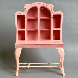 Barbie Dining Room Mattel 1984 Sweet Roses Pink Cabinet Doll Home Furniture Toy