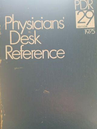 Vintage Physicians Desk Reference 29th Edition 1975