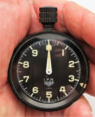 Vintage Instrument Flight Rules Ifr Heuer Aircraft Stop Clock,  Swiss Made 7710