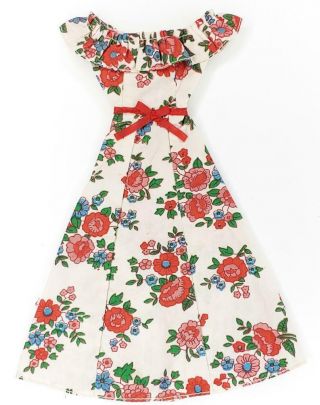 Vintage Mattel Barbie 9160 Best Buy Fashion Summer Floral Maxi Dress