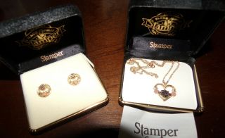 Harley Davidson Stamper Black Hills Gold Jewelry 10k Necklace & Earrings