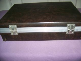 Vintage Savoy 30 Cassette Tape Storage & Carrying Case Brown Faux Leather 2