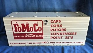 Vintage Ford Motor 1959 Fomoco Tune Up Garage Wall Cabinet W/orig Insert Sign