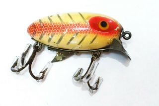 C.  A.  Clark 327 Water Scout Floater Lure White Red Scale Streak Rare No - Tack Eyes