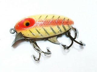 C.  A.  Clark 327 Water Scout Floater Lure White Red Scale Streak RARE NO - TACK EYES 2