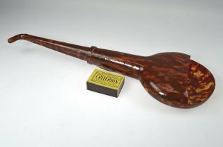 Antique Celluloid Faux Tortoise Shell Telescoping Ear Trumpet / Hearing Aid.