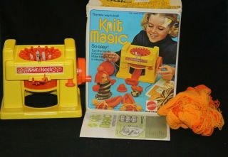 Vintage Mattel Toy Knit Magic 1974 W/original Box And Instructions Usa