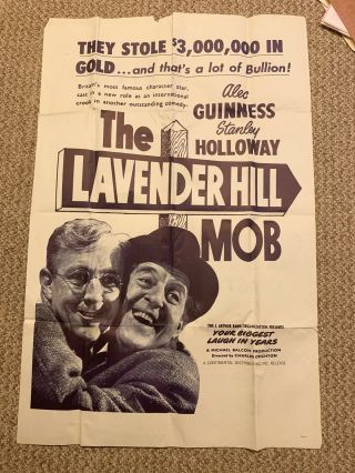 Vintage Movie Poster The Lavender Hill Mob Alec Guinness Stanley Holloway