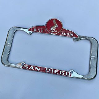Very Rare - Bay Shore Dealer San Diego,  Ca License Plate Frame