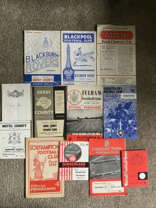 Vintage Bundle Of 12 X 1960’s Football Programmes.