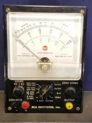 Vintage Rca Institutes Meter Assembly Kit - York,  N.  Y.  U.  S.  A -