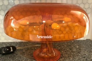 Artemide ' Nesso ' Table Lamp (Orange) - 1960s Look Space Age Giancarlo Mattioli 3
