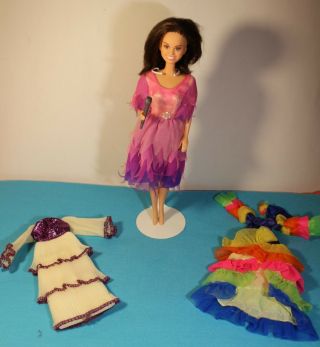 Vintage 1976 Marie Osmond Doll Mattel 12 " Action Figure With Extra Outfits