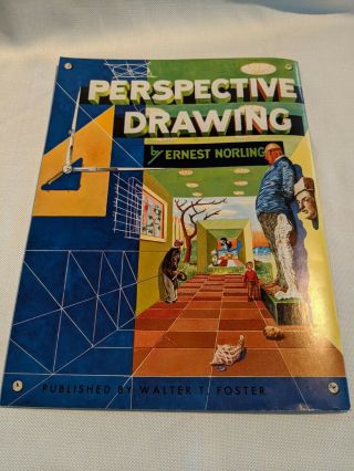 Perspective Drawing By Ernest Norling Walter T Foster Vintage 60s Art Book