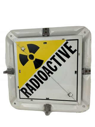 Vintage Placard Truck Sign " Radioactive " Dangerous Flip Sign - 9 Different
