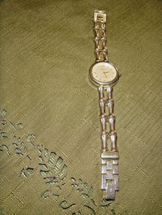 Vintage Ecclissi Sterling Silver Ladies Watch - Double Link Bracelet Running