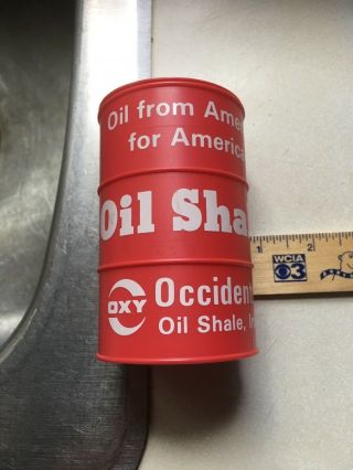 Unique Vintage Occidental Oxy Oil Shale Advertising Plastic Bank