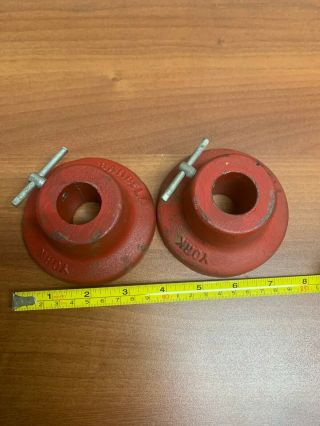 2 Vintage York Barbell Weight Collars For 1 " Barbell Approx 2.  5 Lbs Ea