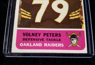 1962 Fleer 76 Volney Peters EX - EXMINT Raiders Vintage Football Card 3