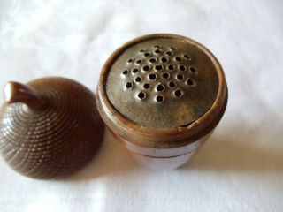 A Lovely Antique Treen Nutmeg Grater In Shape Of A Pear