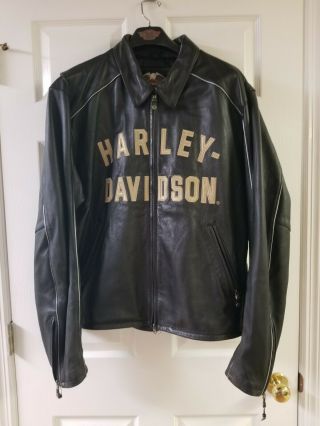 Men’s Harley Davidson Authentic Leather Jacket 100 Year Anniversary 2xl