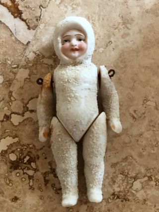 Vintage Old Antique German Snowbaby Jointed Hinged - Gorgeous Hand Painted Face