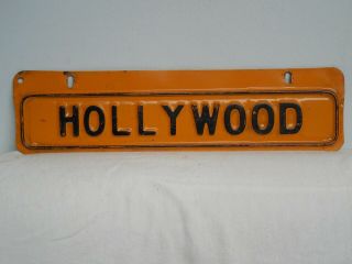 Vintage Hollywood California License Plate Topper