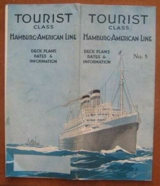 Hamburg American Lines 1933 Deck Plans With Photos