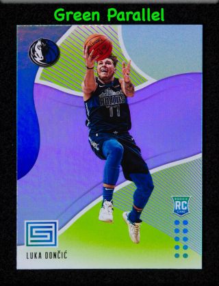 Luka Doncic Lime Green 2018 - 19 Panini Status Silver Holo Sp Rookie 122 Rc