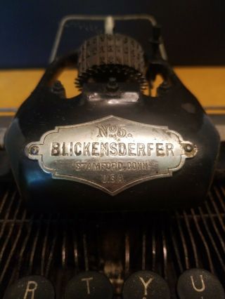 Antique Blickensderfer No.  5 Portable Typewriter,  Patd.  1891 Orig. 2