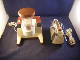 Vintage Water Pik Baby Food Grinder And Vintage General Electric Mixer