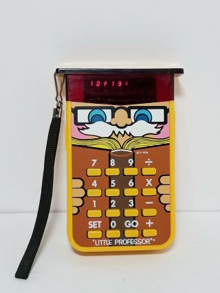 Vintage 1976 Texas Instruments Little Professor Calculator Math Quiz Game Read