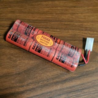 Vintage Matched Sanyo 6 Cell Pack 7.  2v Nicad Parma N - 1200scr 1200 Mah