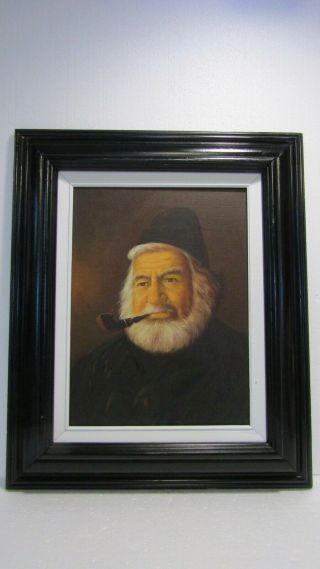 Vintage Fine Oil Painting Of Sea Captain,  Signed,