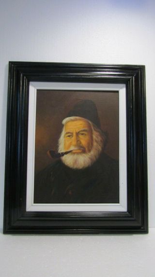 Vintage Fine Oil Painting of Sea Captain,  Signed, 3