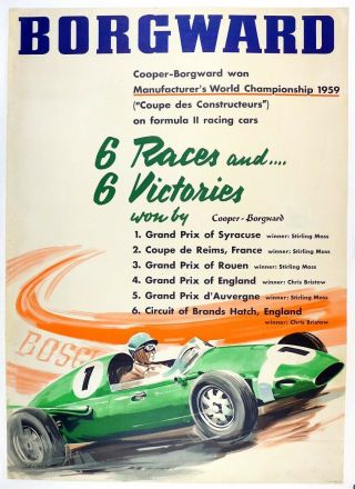 Borgward Wins Manufacturers World Championship F - 2,  1959 Stirling Moss