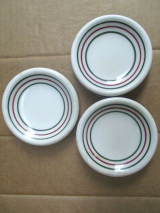 Vintage Set Of 3 Restaurant Ware Butter Pat Plates