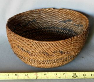 Rare Antique Native American Basket Yavapai Western Apache Ca.  1890 Devil 