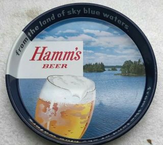 Vintage Hamm’s Beer 13 " Inch Metal Beer Serving Tray