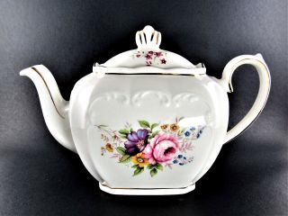 Vintage Windsor Porcelain Teapot Made In England Marked 2897 (c34)
