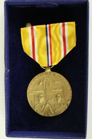 Vintage Us Military Navy S&a Order 28675 Asiatic Pacific Theater Campaign Medal