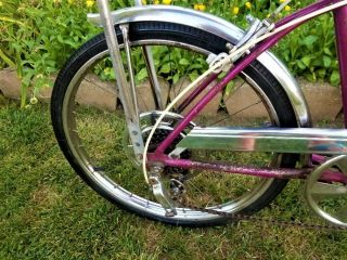 Early1967 Violet Schwinn Fastback Stingray 5 Speed Muscle Bike 3