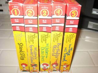 Vintage The Wacky Adventures of Ronald McDonald Set of 5 VHS Series Movies 2