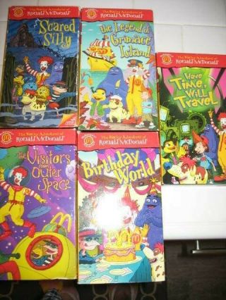 Vintage The Wacky Adventures of Ronald McDonald Set of 5 VHS Series Movies 3
