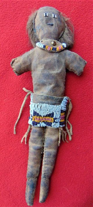 Antique Native American Arapaho Boy Doll From Ranch Estate 13 1/4 " High