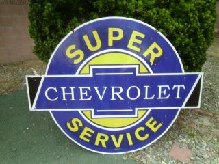 Chevrolet Service Double Sided Porcelain sign 52 
