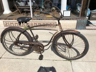 Vintage Roadmaster Straight Bar Skip Tooth Balloon Tire 26” 1940s Mens Bicycle