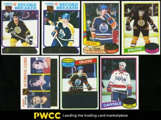 1980 Topps Hockey Hi - Grade Near Complete Set Wayne Gretzky Ray Bourque Rc